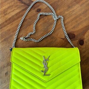 Yves Saint Laurent Neon Yellow Crossbody Bag